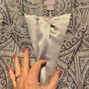 PETITE‼️HP‼️Chico’s black/gray shimmering jacket 12/14P, Chico’s 2P